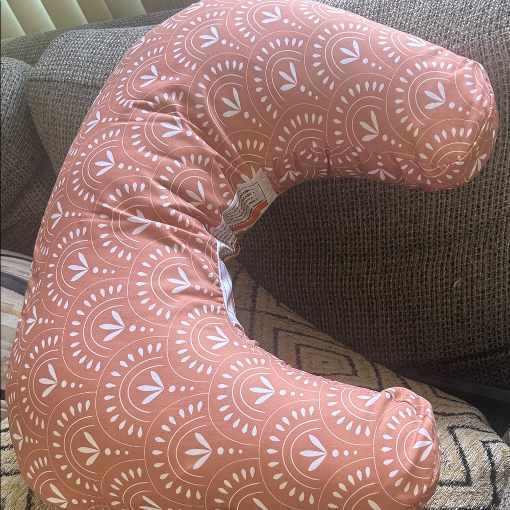 Boppy Nursing Pillow in Pink and White